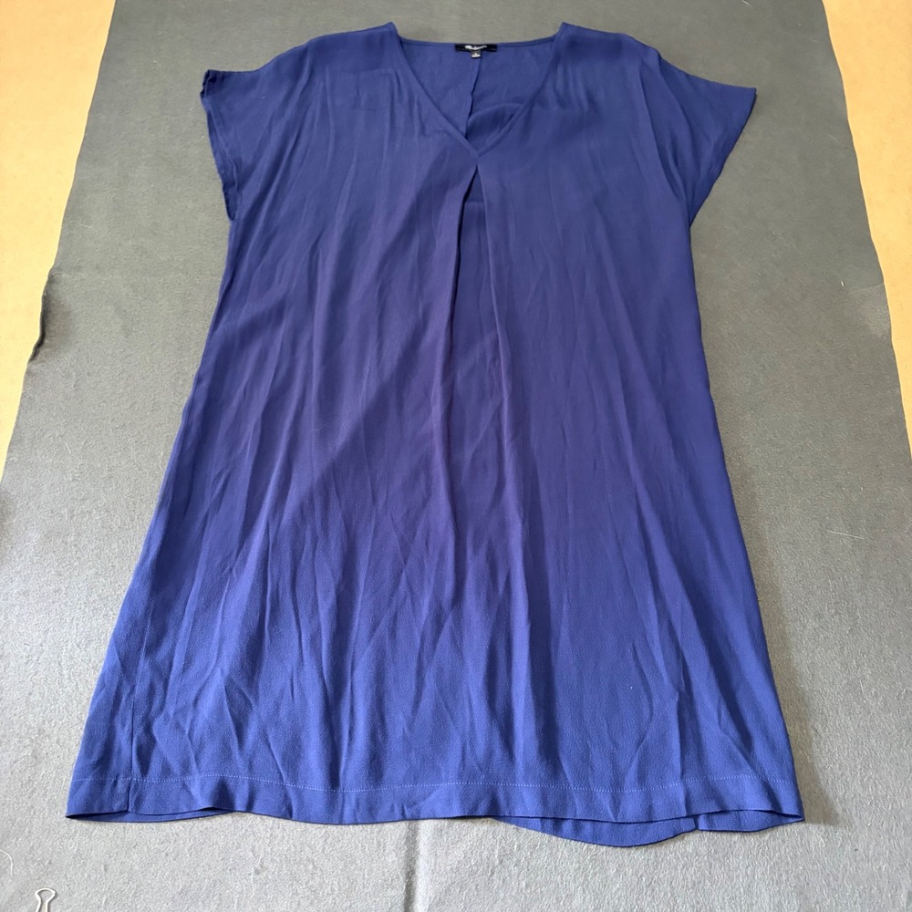 Madewell Shift Dress Women L Blue Baggy Lightweight Layer Core Boho Tunic Travel